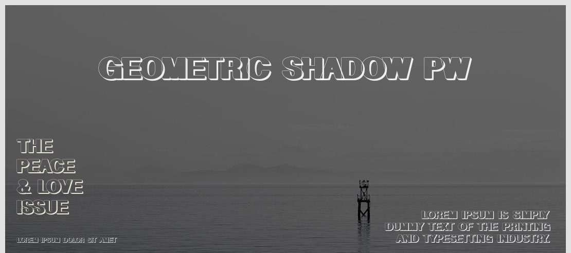 Geometric Shadow PW Font