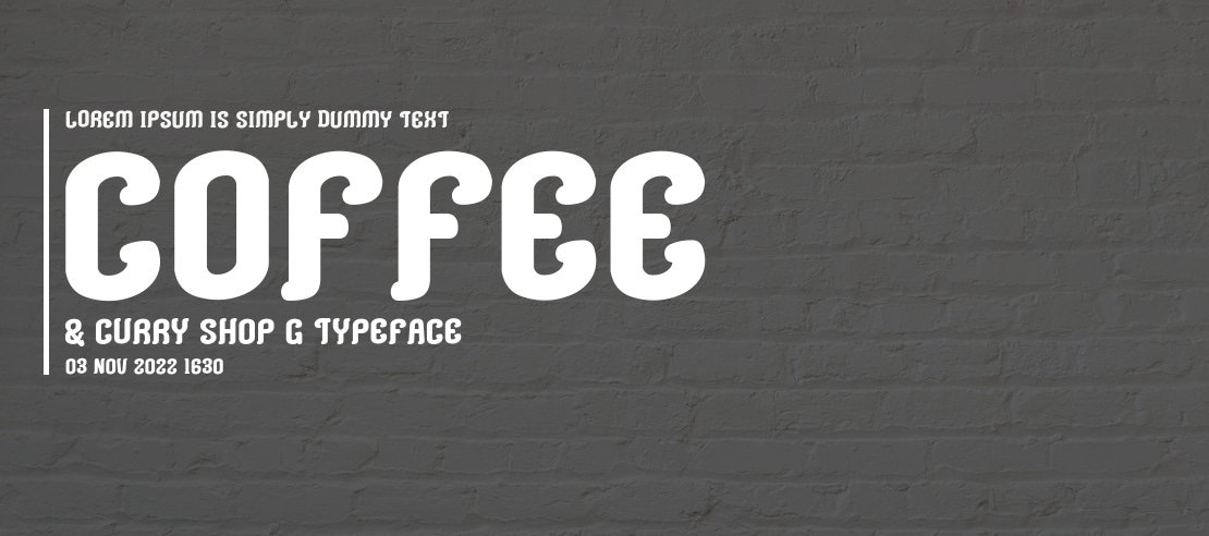 Coffee & Curry Shop G Font