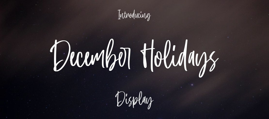 December Holidays Font Family