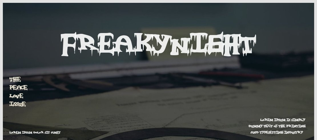 FreakyNight Font