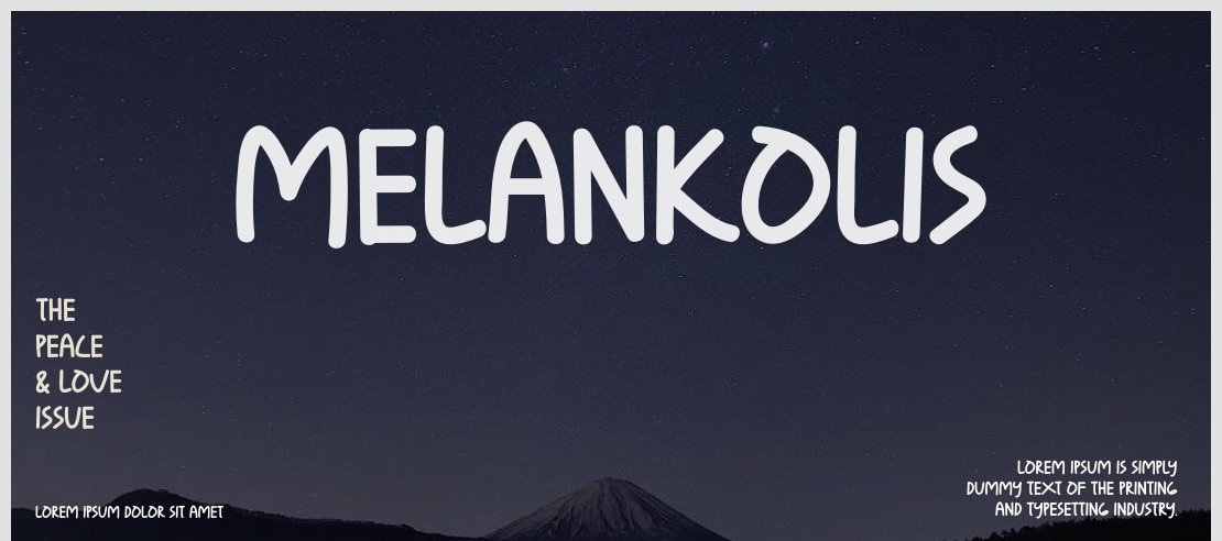 Melankolis Font