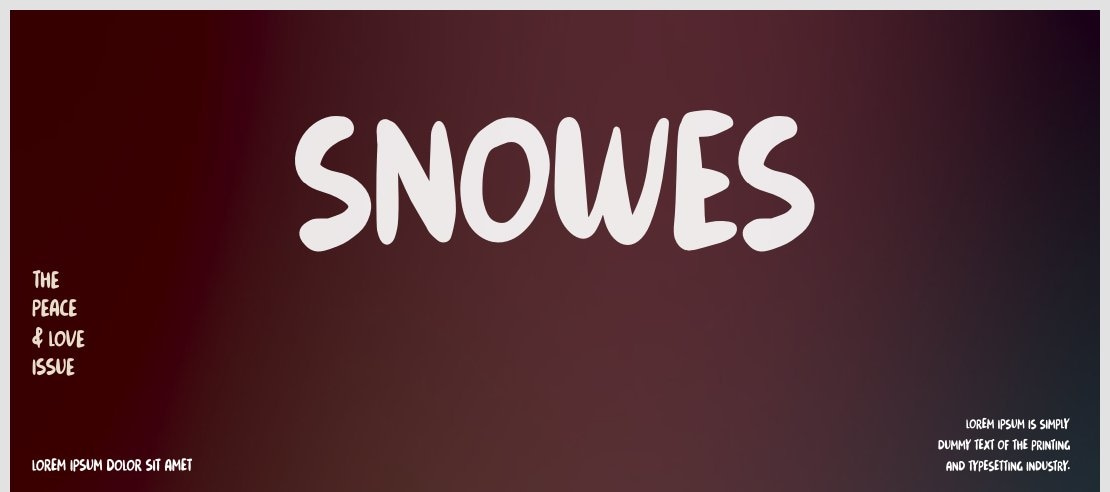 Snowes Font