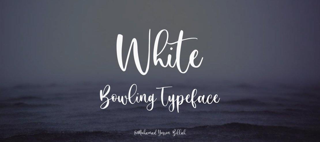 White Bowling Font