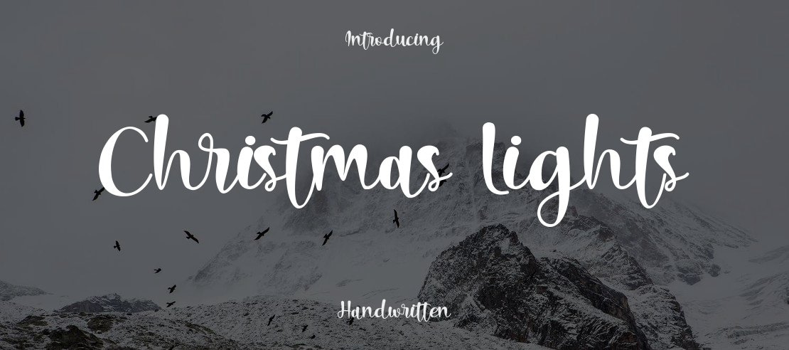 Christmas Lights Font