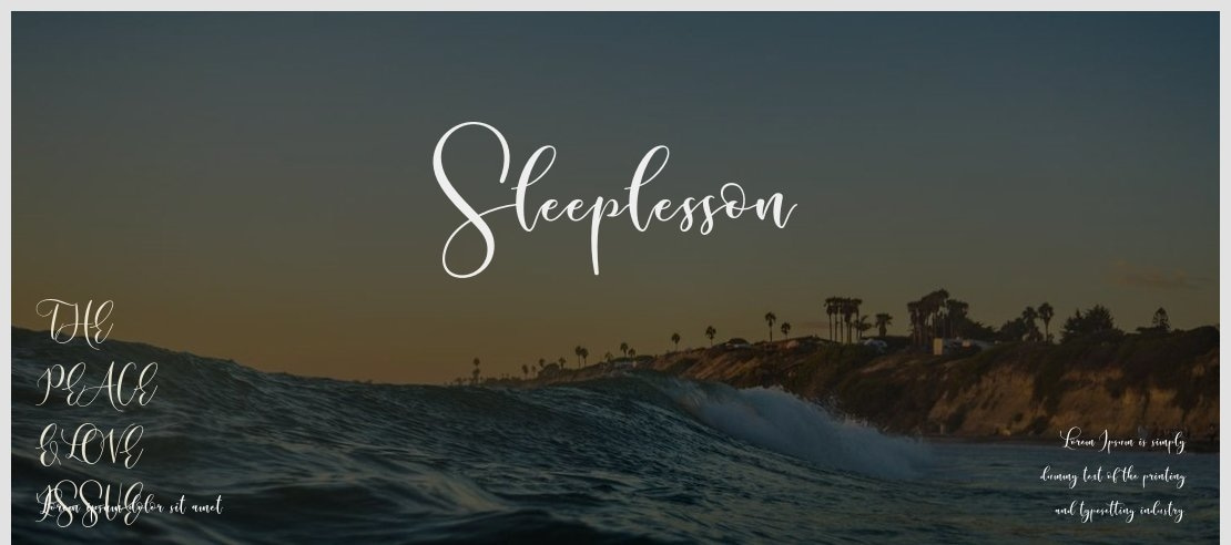 Sleeplesson Font Family