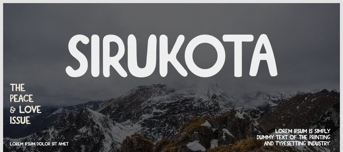 Sirukota Font