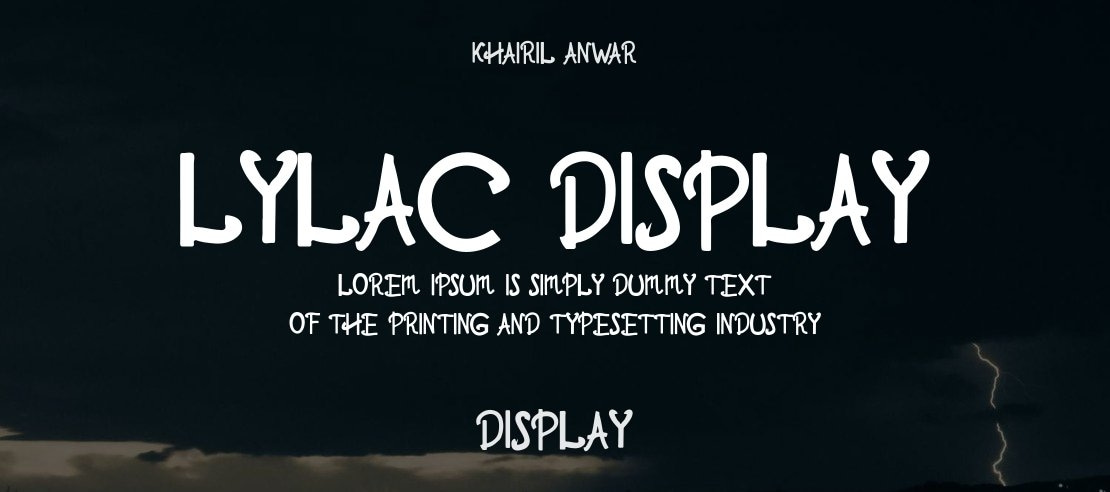 Lylac Display Font