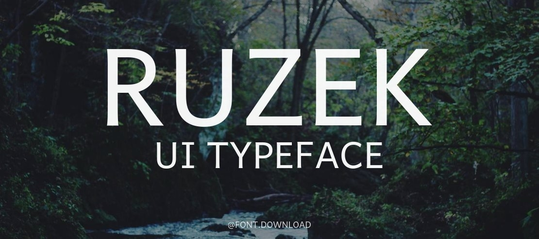 Ruzek UI Font