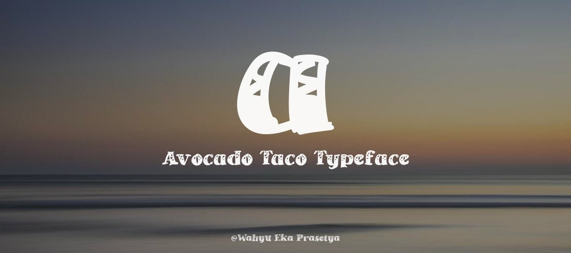 a Avocado Taco Font