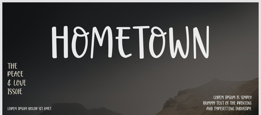 Hometown Font