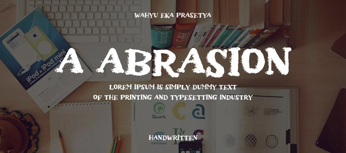 a Abrasion Font