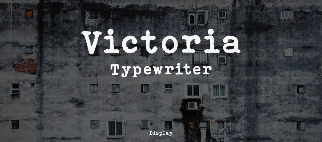 Victoria Typewriter Font