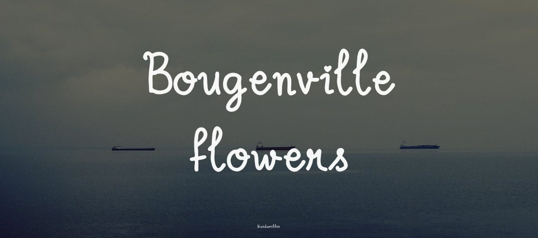 Bougenville flowers Font