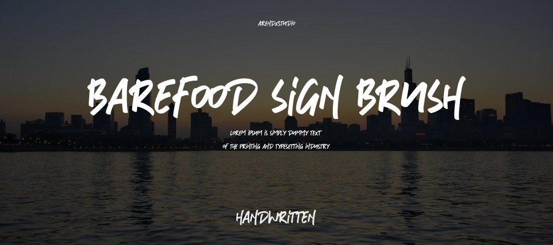 Barefood Sign Brush Font