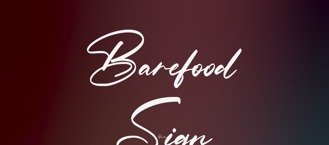 Barefood Sign Font