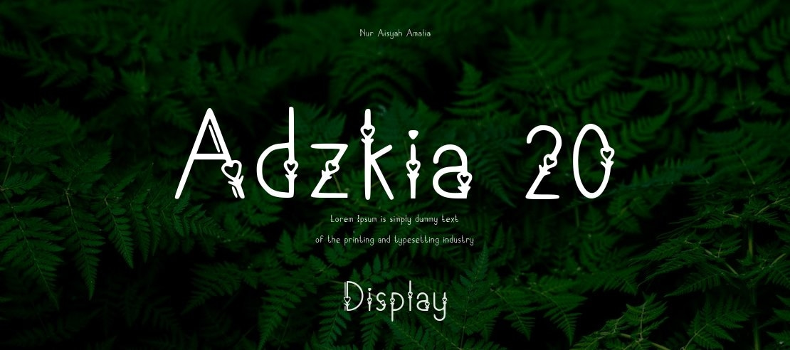 Adzkia 20 Font
