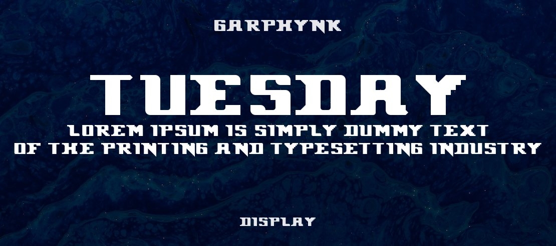 tuesday Font