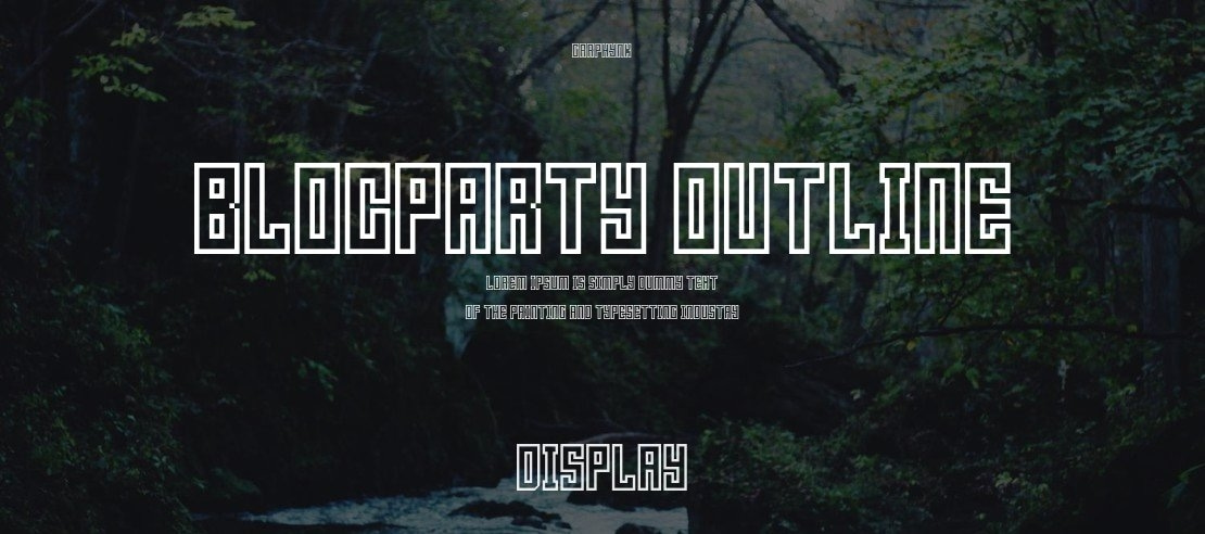 BlocParty Outline Font Family