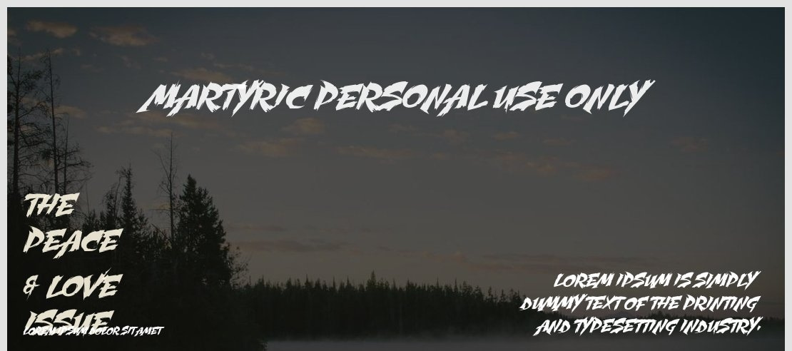 Martyric Personal Use Only Font