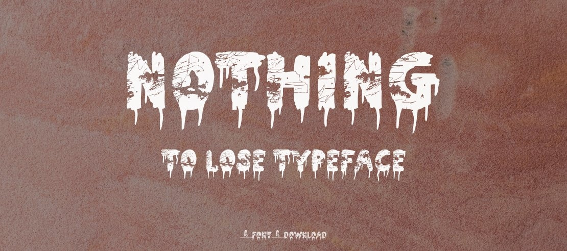 Nothing To Lose Font