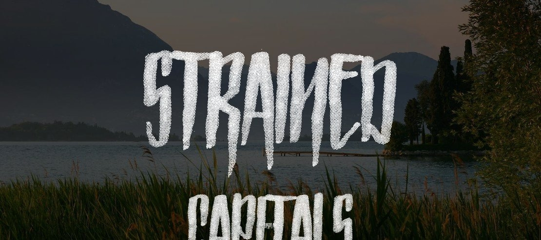 Strained Capitals Font Family