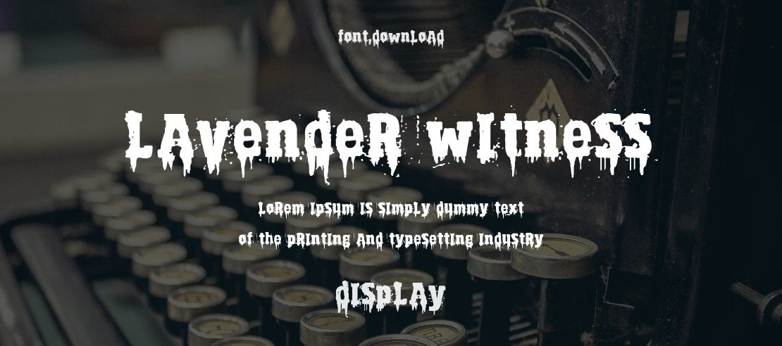 Lavender Witness Font