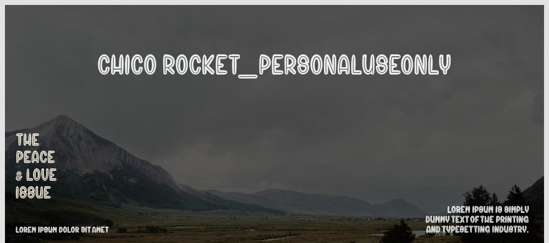 Chico Rocket_PersonalUseOnly Font