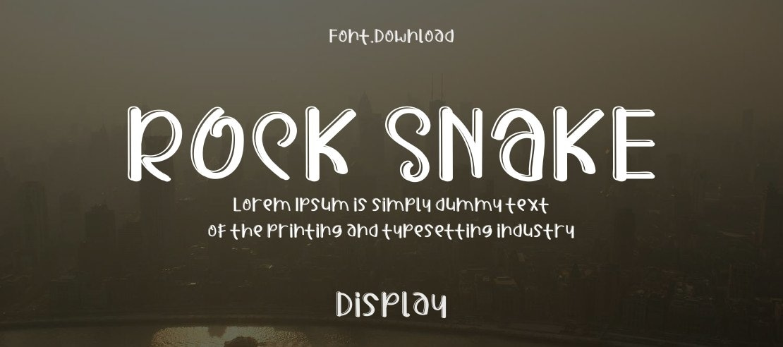 ROCK SNAKE Font