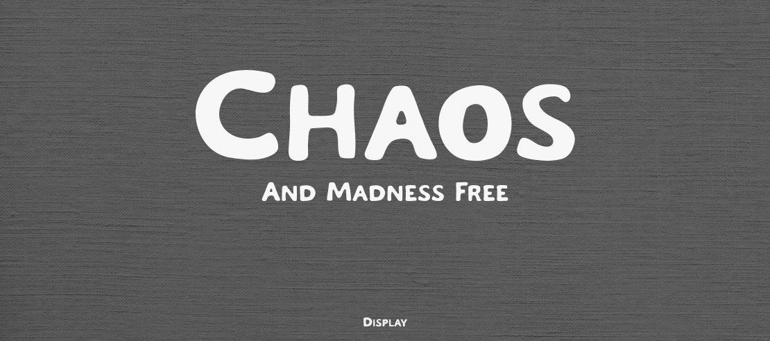 Chaos And Madness Free Font Family