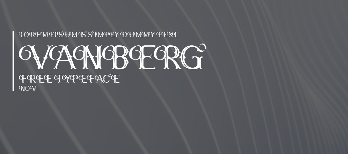 Vanberg Free Font