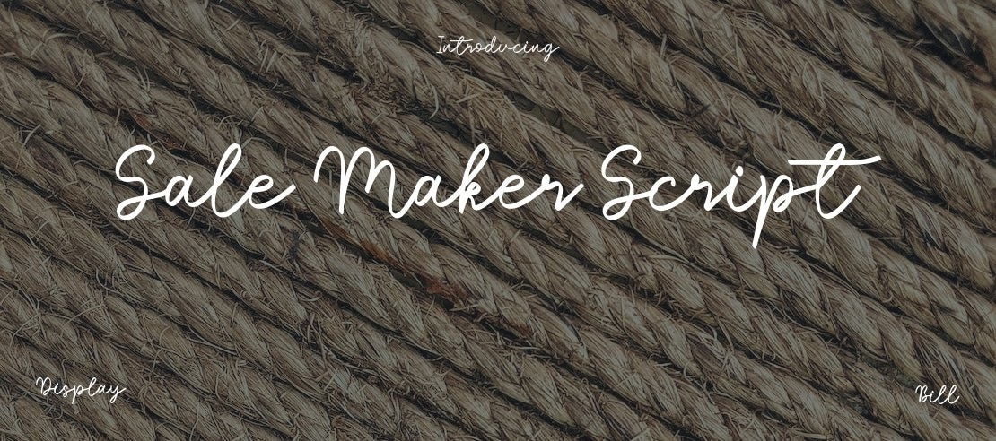Sale Maker Script Font Family