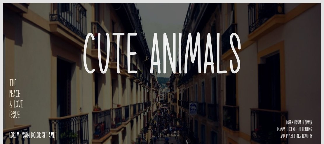 Cute Animals Font