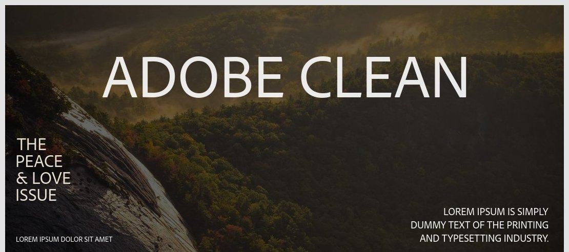 Adobe Clean Font Family