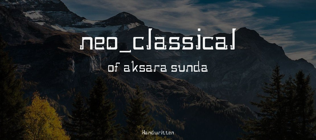 neo_classical of aksara sunda Font