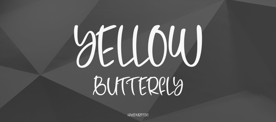 Yellow Butterfly Font