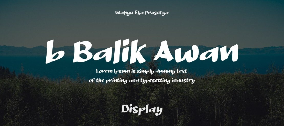 b Balik Awan Font