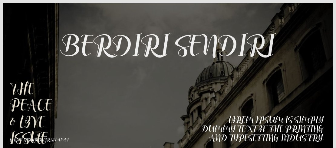 Berdiri Sendiri Font