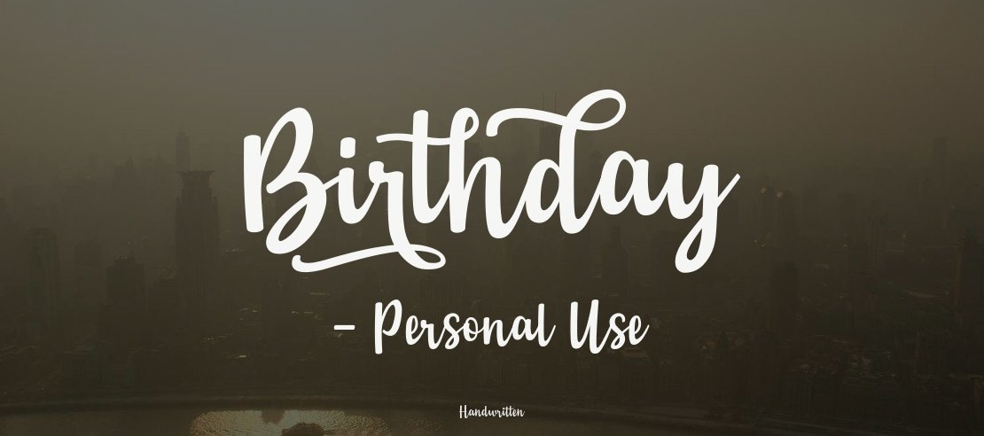 Birthday - Personal Use Font