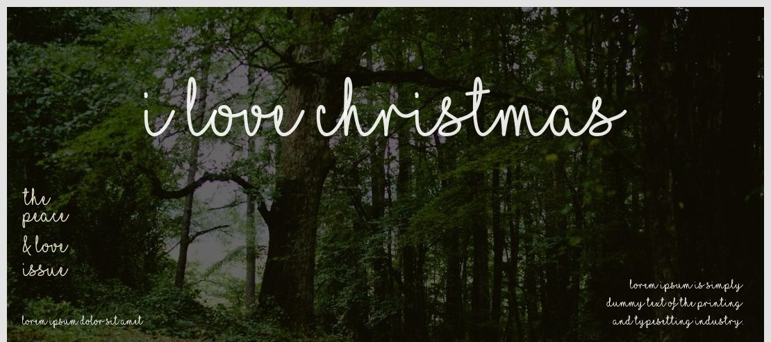 I Love Christmas Font