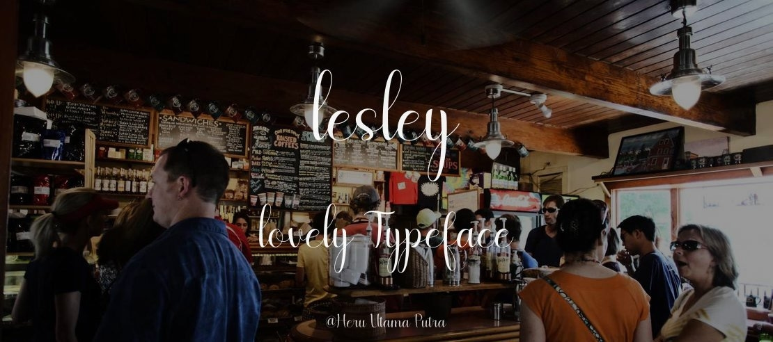 lesley lovely Font