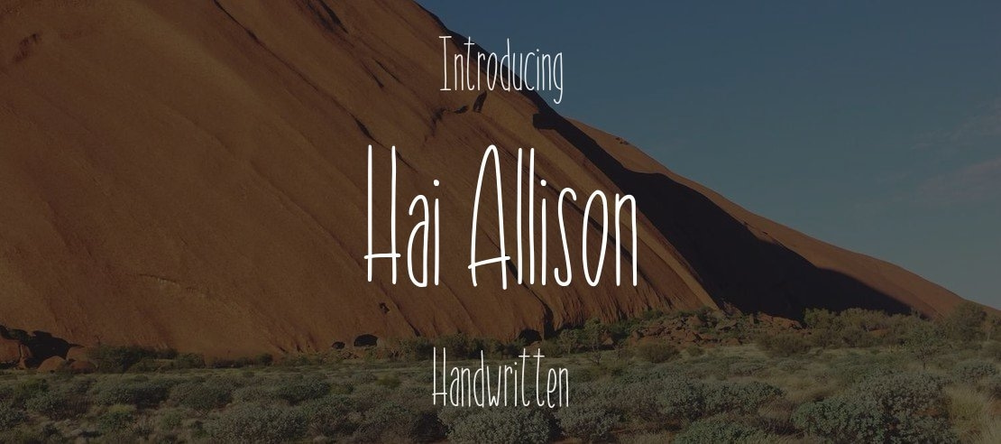 Hai Allison Font