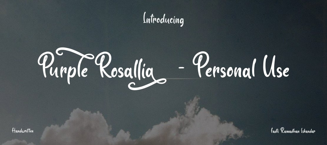 Purple Rosallia - Personal Use Font