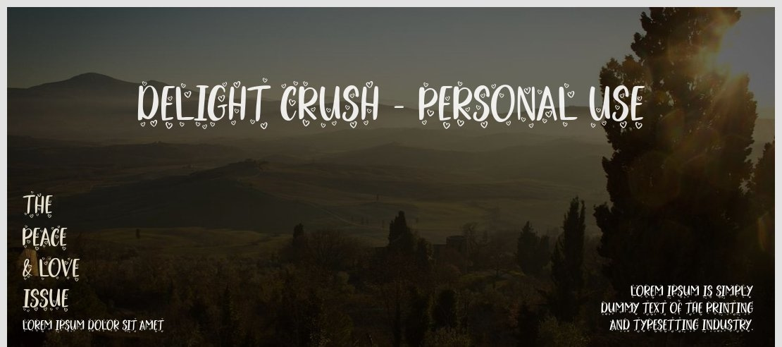 Delight Crush - Personal Use Font