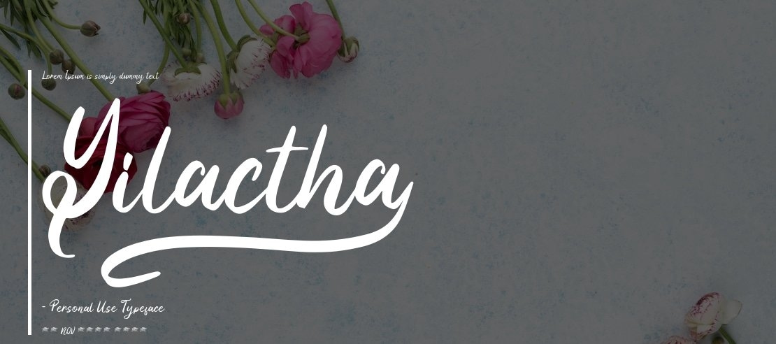 Yilactha - Personal Use Font Family