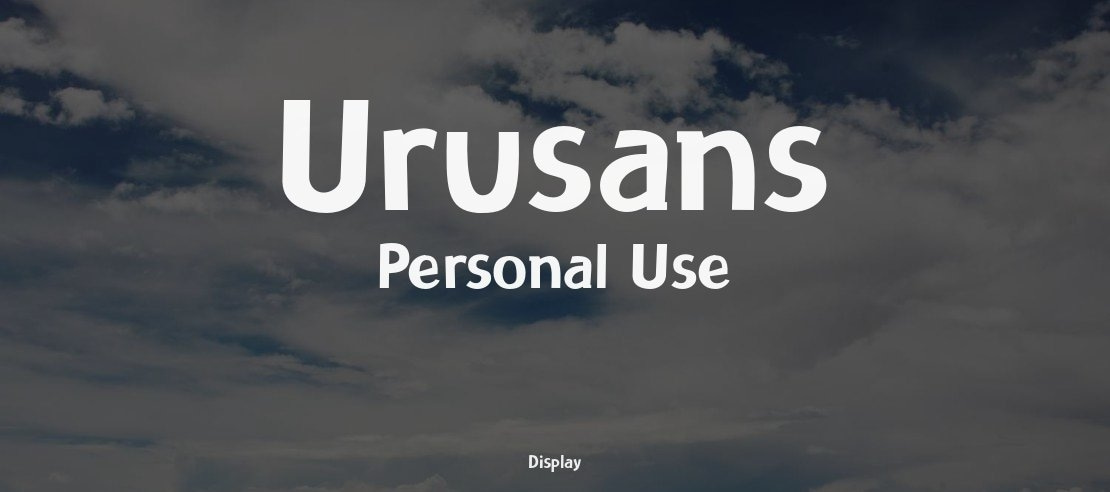 Urusans Personal Use Font