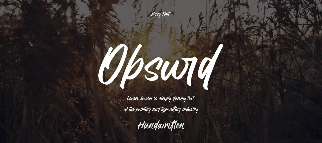 Obsurd Font Family