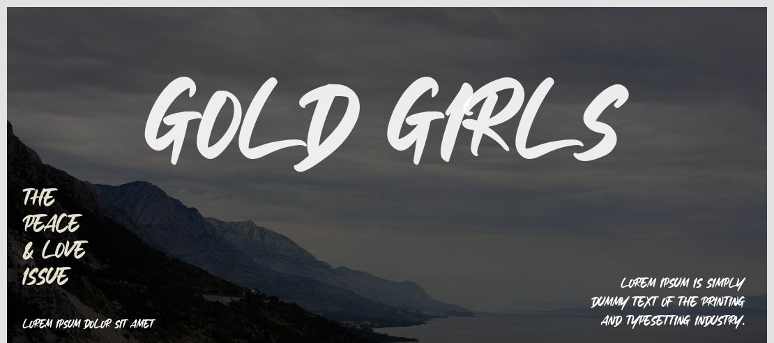 Gold Girls Font