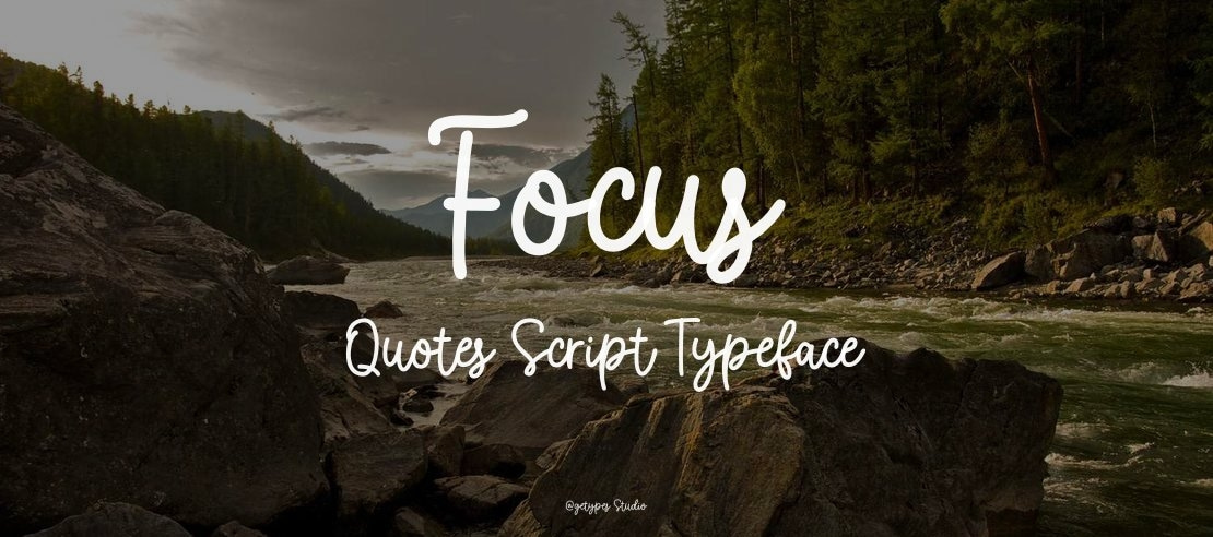 Focus Quotes Script Font