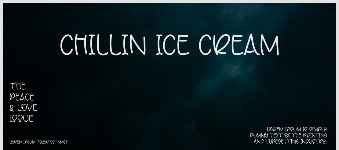 Chillin Ice Cream Font