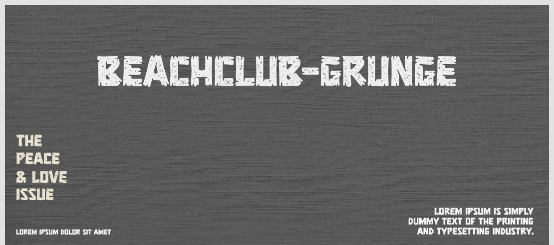 BEACHCLUB-Grunge Font